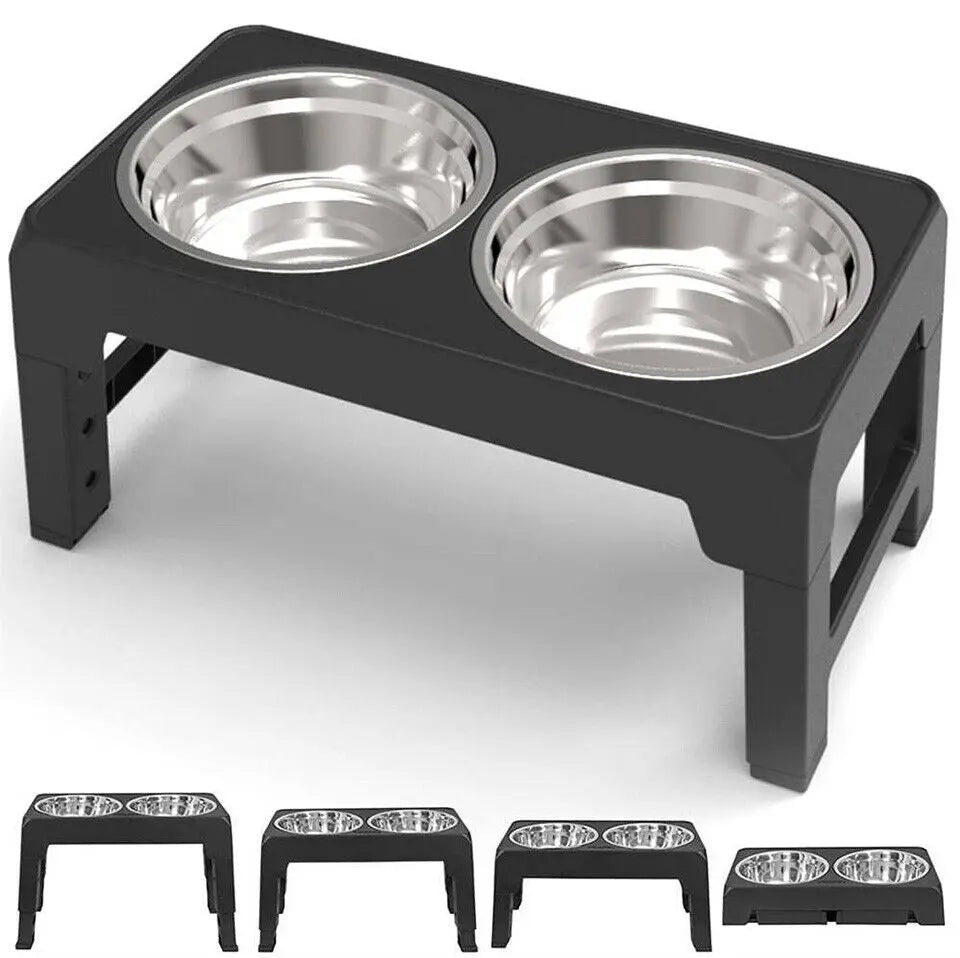 Elevated Dog Bowls 4 Adjustable Heights Raised Dog Food Water Bowl for Pet Dogs