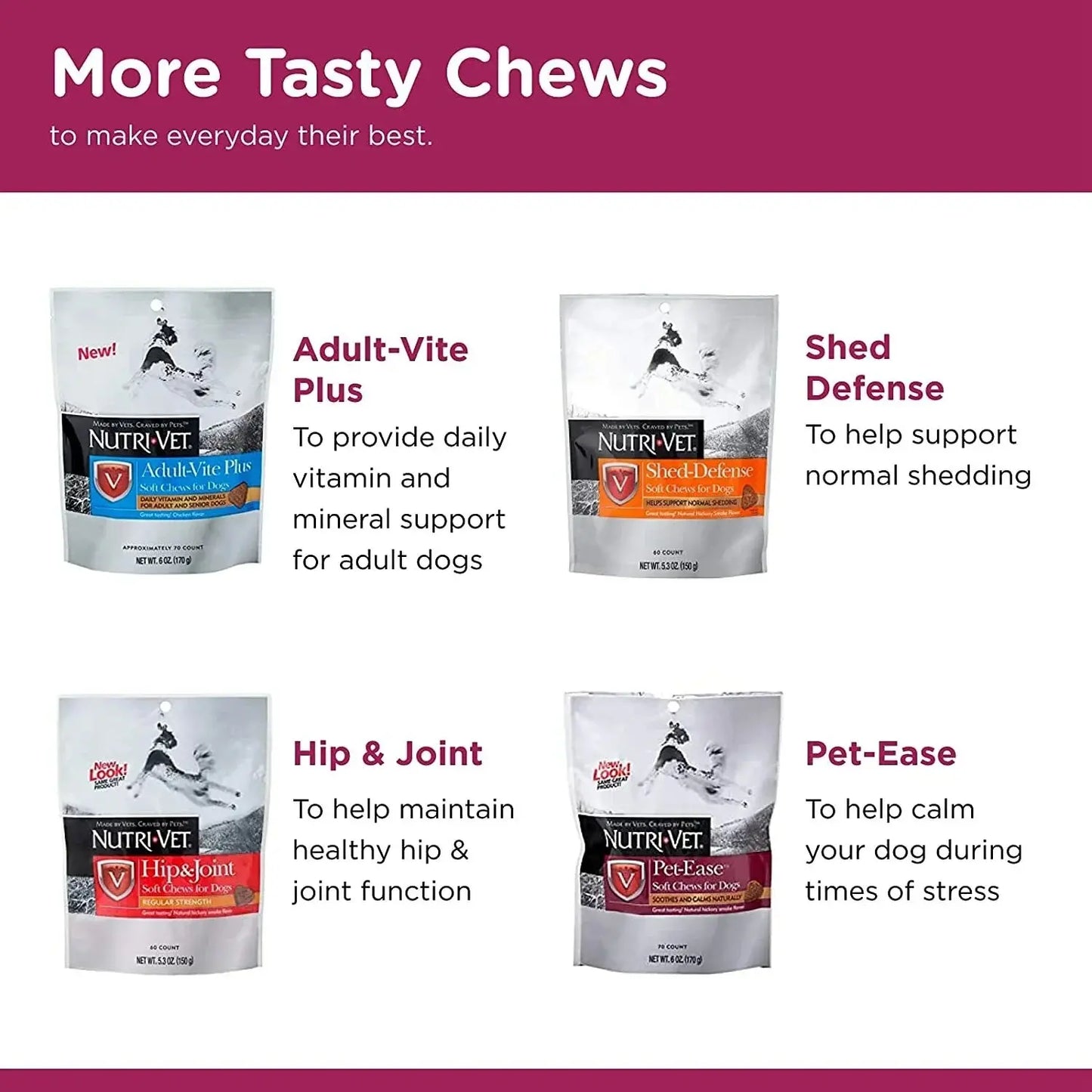 Nutri-Vet Pre and Probiotic for Dogs Digestive Health Support 120 Soft Chews New