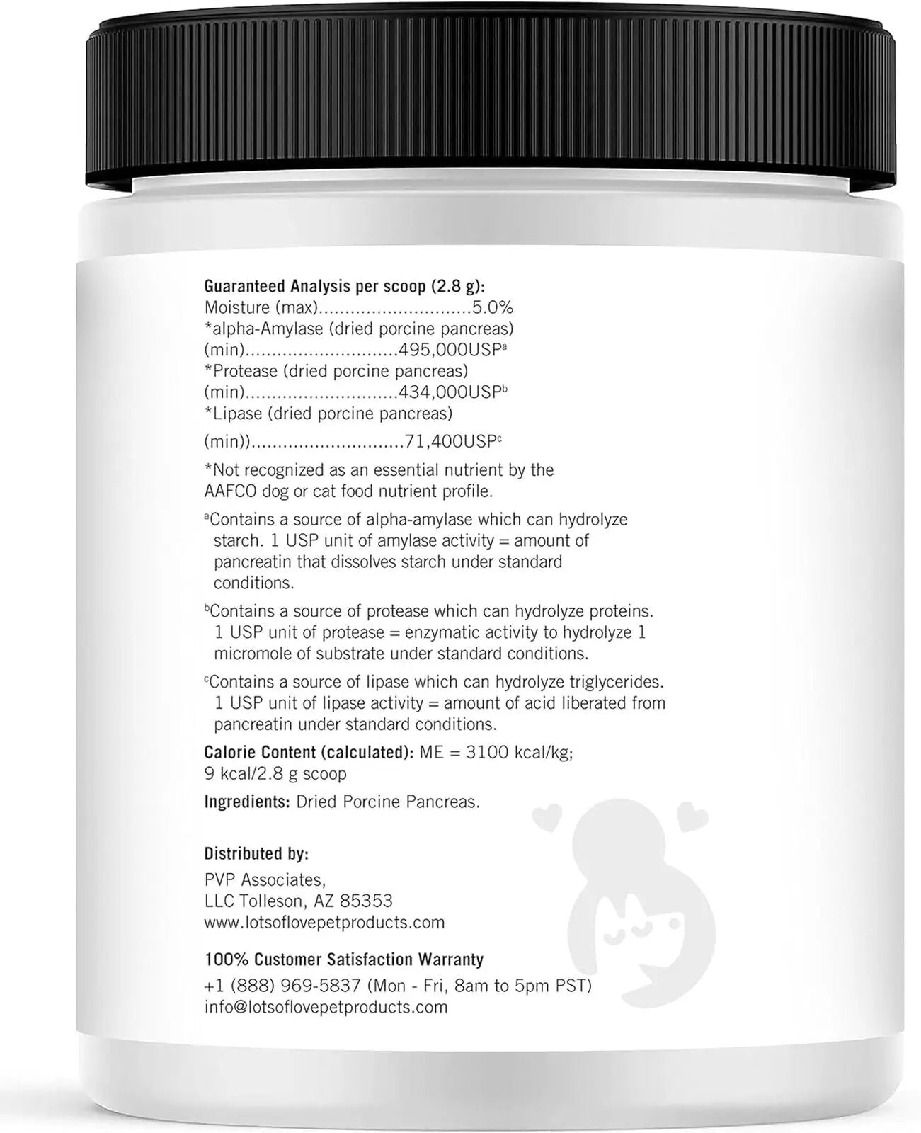 Pancreatic Digestive Enzymes for Dog & Cat (8 Oz Powder) - Thomas Labs Bio Ca...
