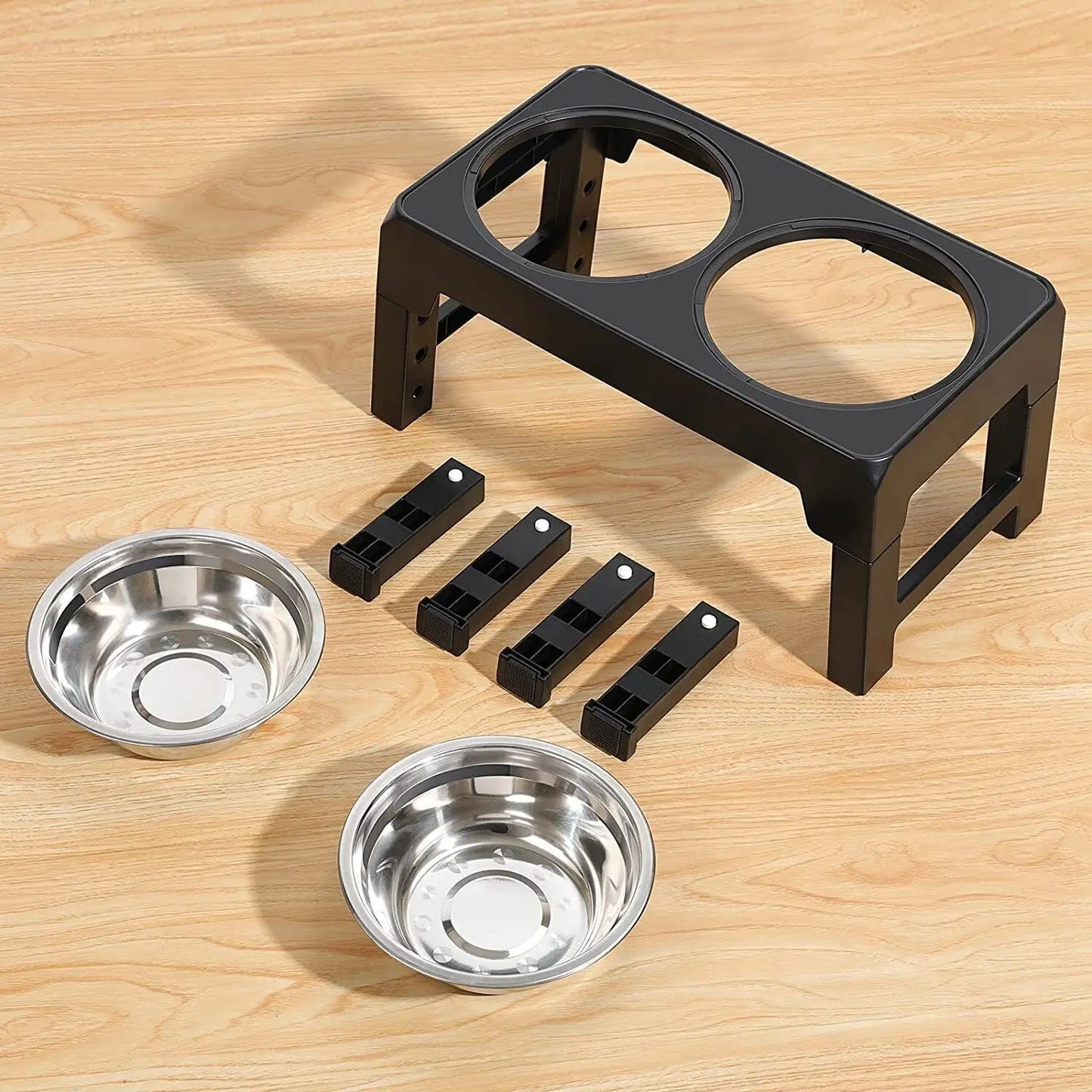 Elevated Dog Bowls 4 Adjustable Heights Raised Dog Food Water Bowl for Pet Dogs