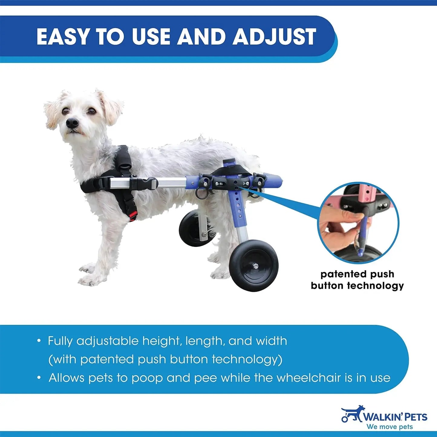 Dachshund Wheelchair - for Small Dogs 2-30+ Pounds - Veterinarian Approved - Dog Wheelchair for Back Legs