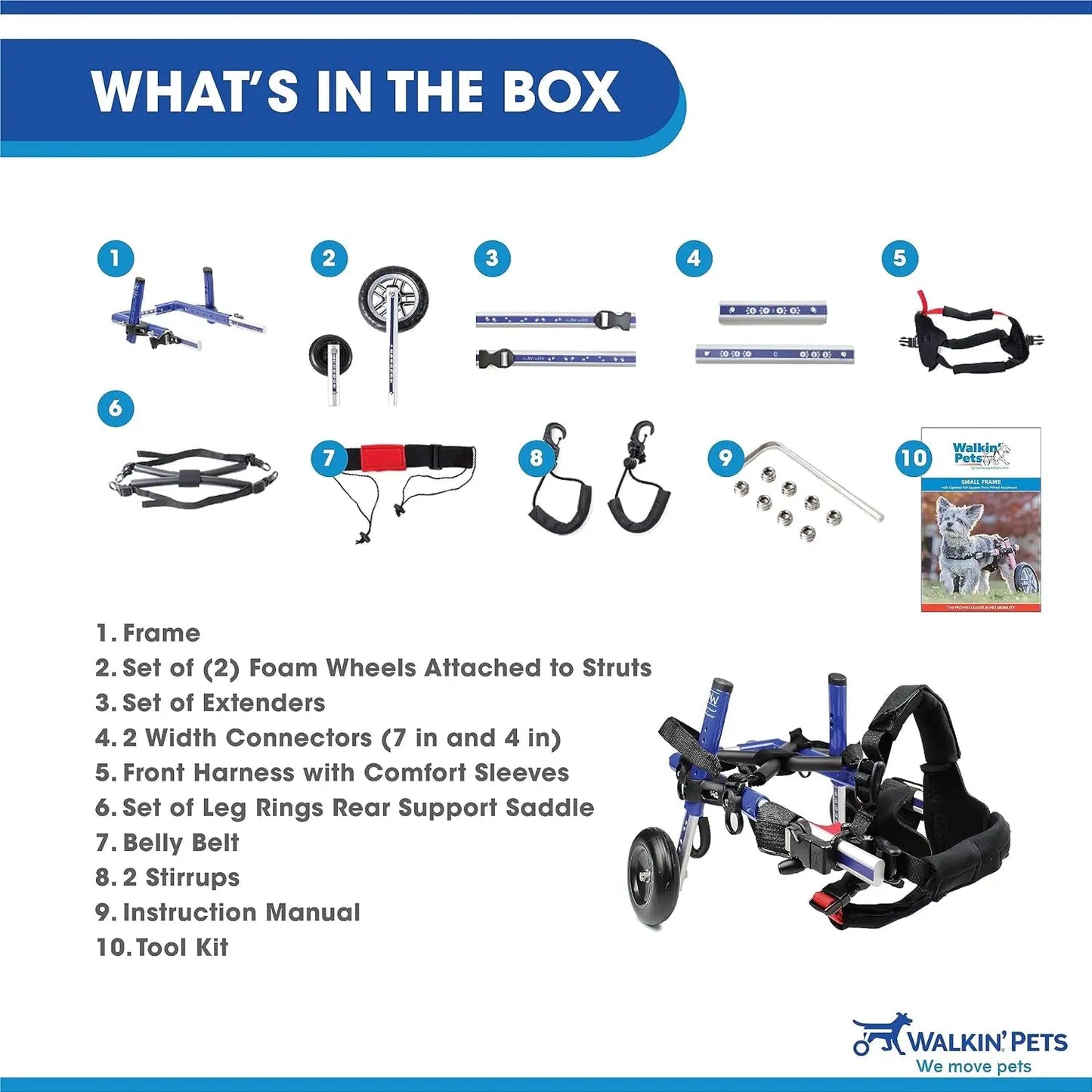Dachshund Wheelchair - for Small Dogs 2-30+ Pounds - Veterinarian Approved - Dog Wheelchair for Back Legs