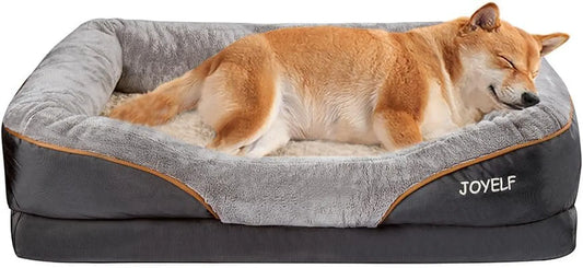 Large Memory Foam Dog Bed, Orthopedic Dog Bed & Sofa with Removable Washable Cov