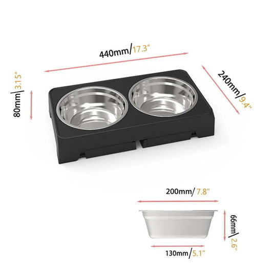 Elevated Dog Bowls 4 Adjustable Heights Raised Dog Food Water Bowl for Pet Dogs