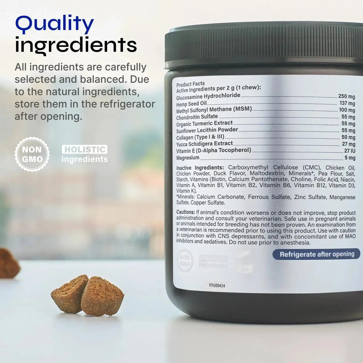 Canine Supplement Soft Chews for Dogs Glucosamine Hip Joint Support