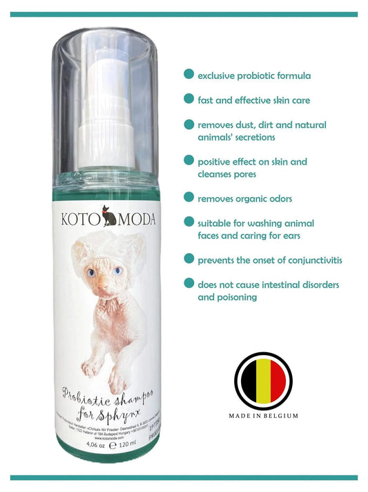 Probiotic Shampoo for Sphynx Cats 8.45 Fl Oz 250 Ml Healing of Wounds