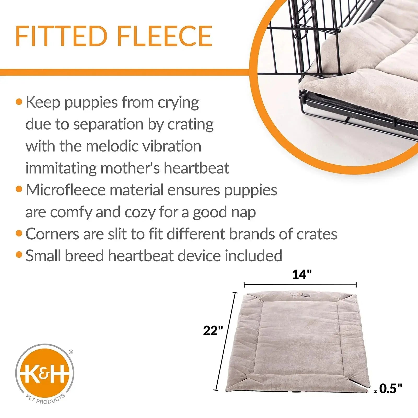 Mother’S Heartbeat Puppy Crate Pad for Dogs - Snuggle Sleep Aid for Puppies