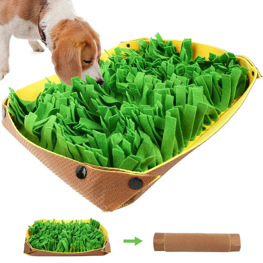 Pet Snuffle Mat for Dogs Cat Boredom Interactive Feed Game Encourages Bowl Skill